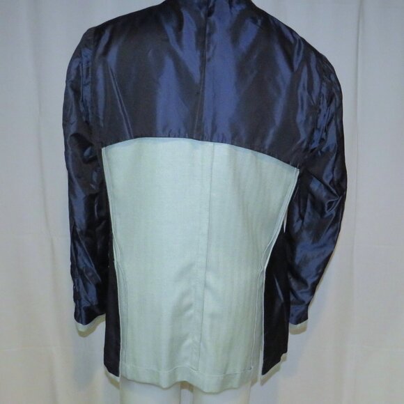 Tincati x Partenopea Bespoke Pale Green HBone Cashmere Two Button Sport Coat 44L - Picture 12 of 15